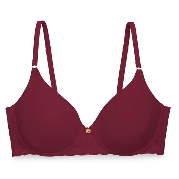 🆕NATORI Bliss Full Underwire T-Shirt Bra 34DD Dark Cherry #721154 - Picture 5 of 9